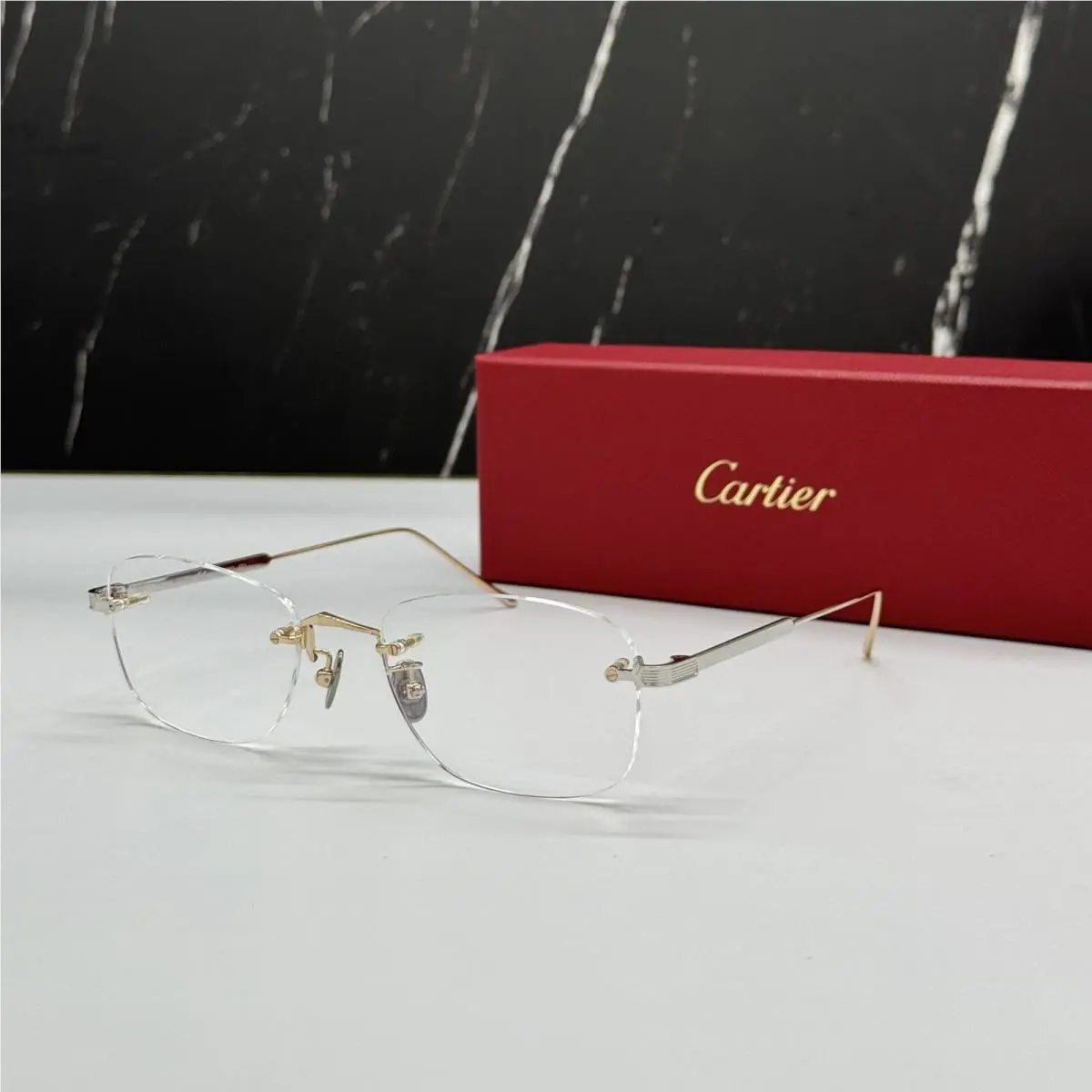 Cartier Men Eyeglasses Cartier CT0228O 001