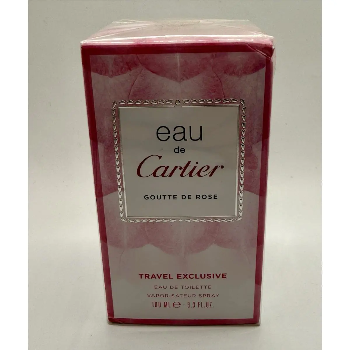 Eau De Cartier Goutte DE Rose 3.3oz 100ml Edt Travel Exclusive Spray