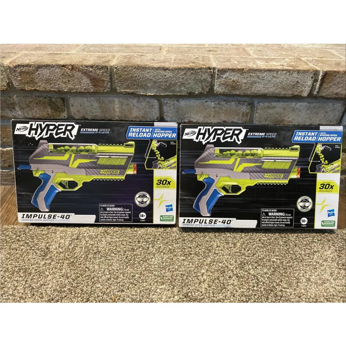 Nerf Hyper Rush-40 Pump-action Blaster with Eyewear Protection Hopper Feed 2