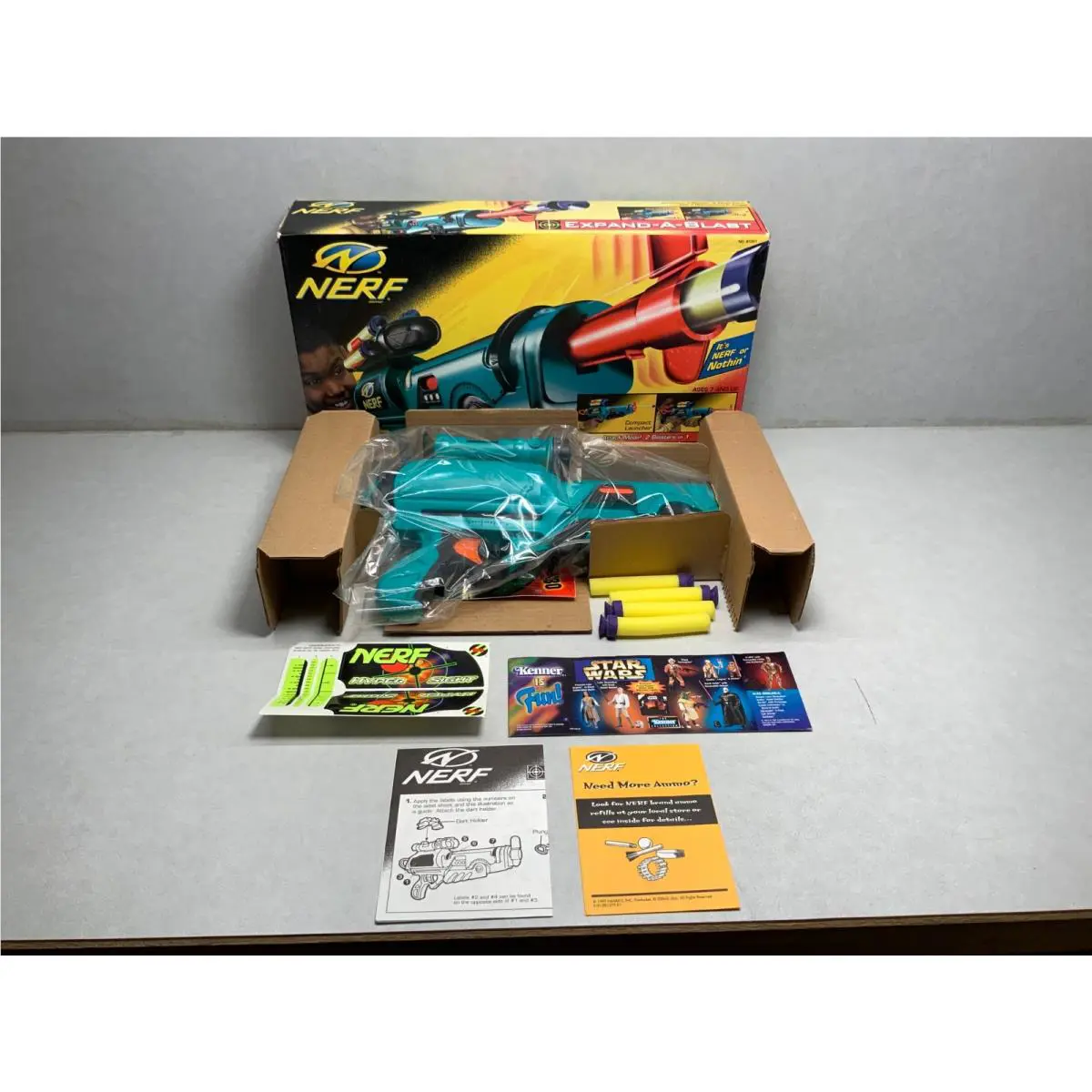 Hasbro Vintage 1998 Nerf Expand-a-blast Hyper Sight Dart Blaster Gun