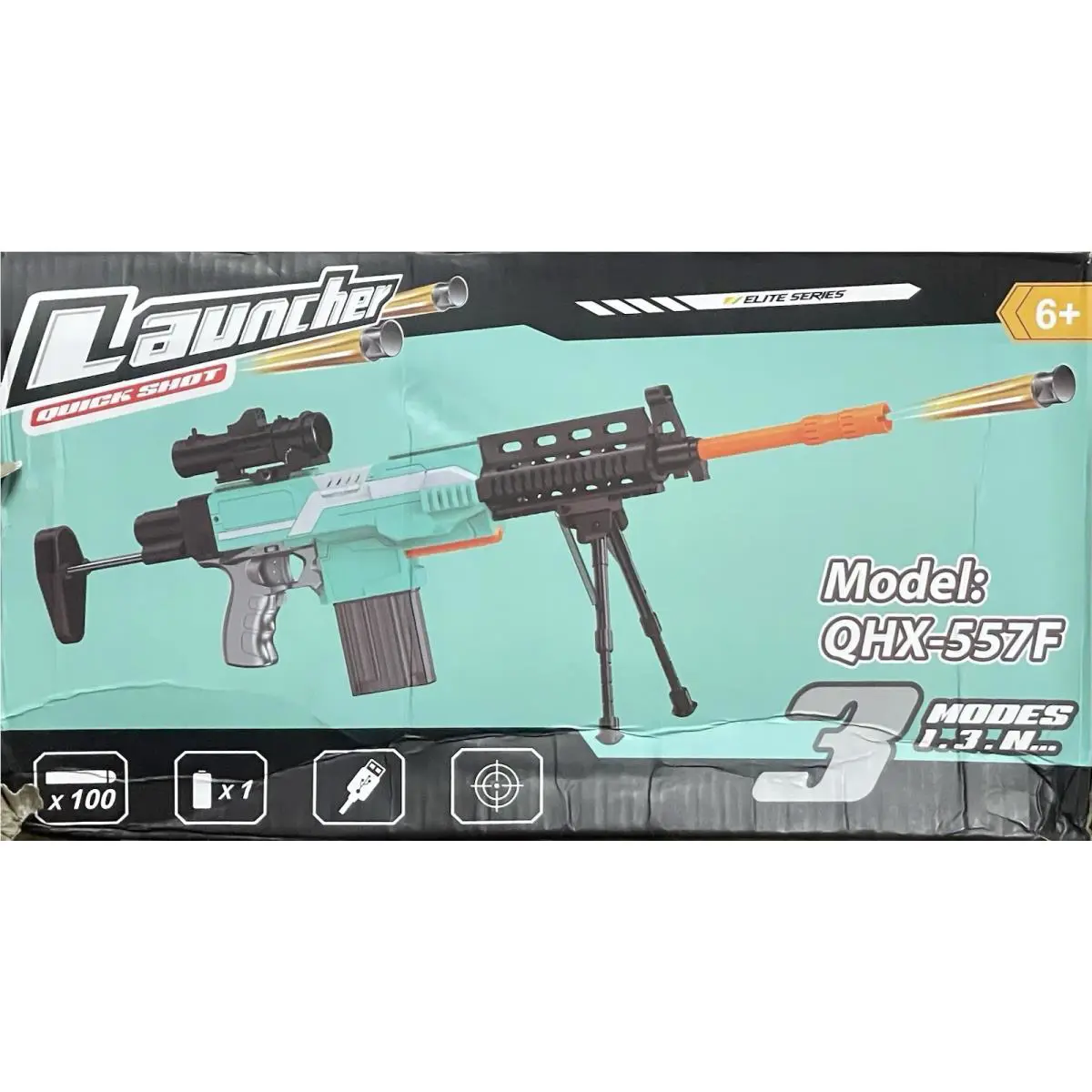 Launcher Quick Shot Elite Series Dart Blaster Toy Model: QHX-557 F