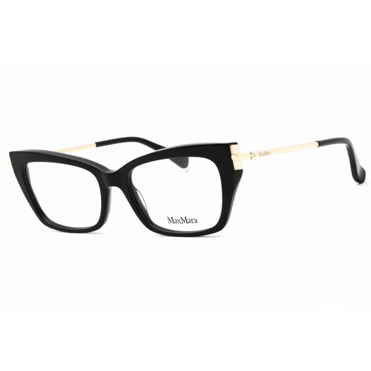 Women`s Eyeglasses Shiny Black Acetate Cat Eye Full Rim MM5137 001 by Max Mara