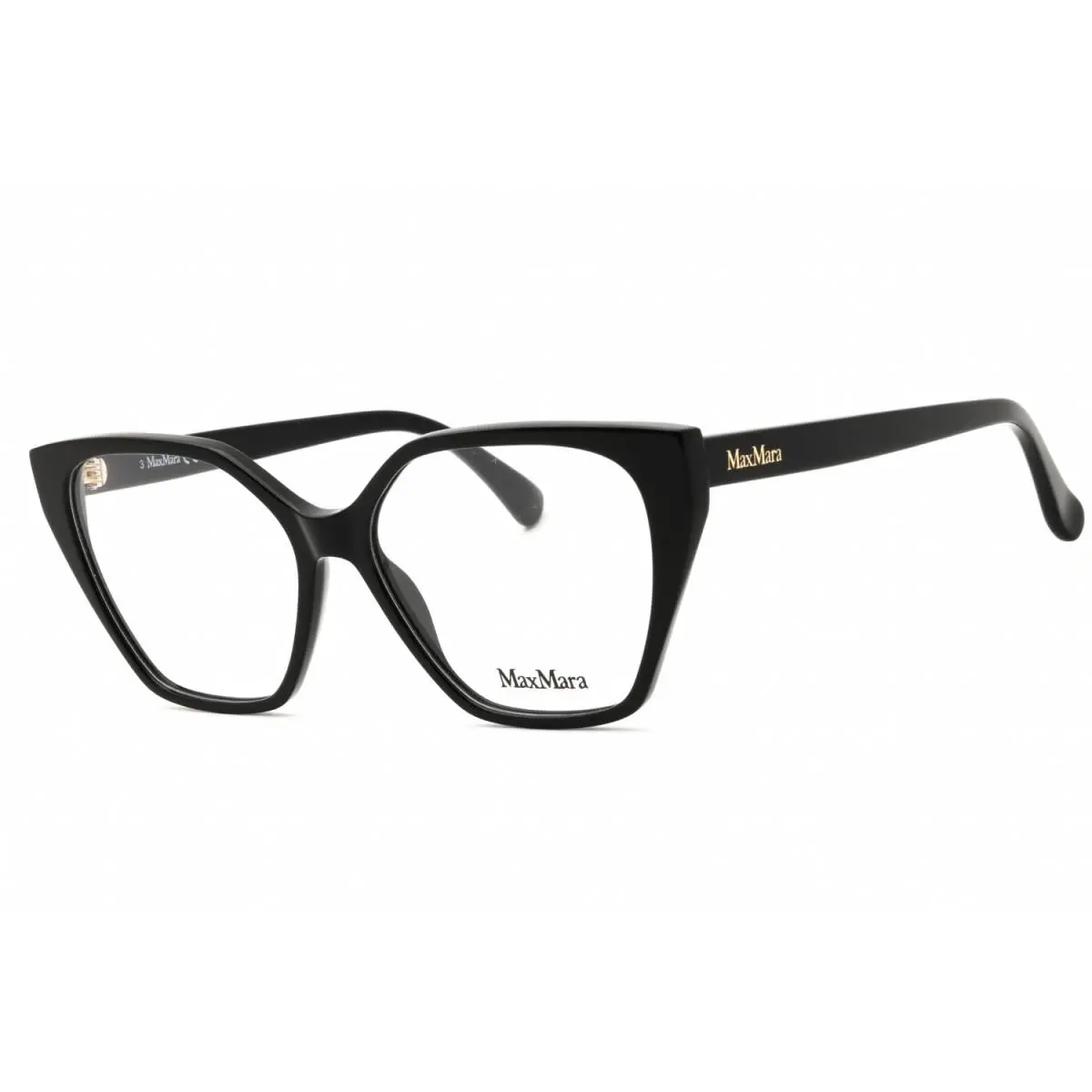 MM5085 001 Shiny Black 55mm Eyeglasses by Max Mara