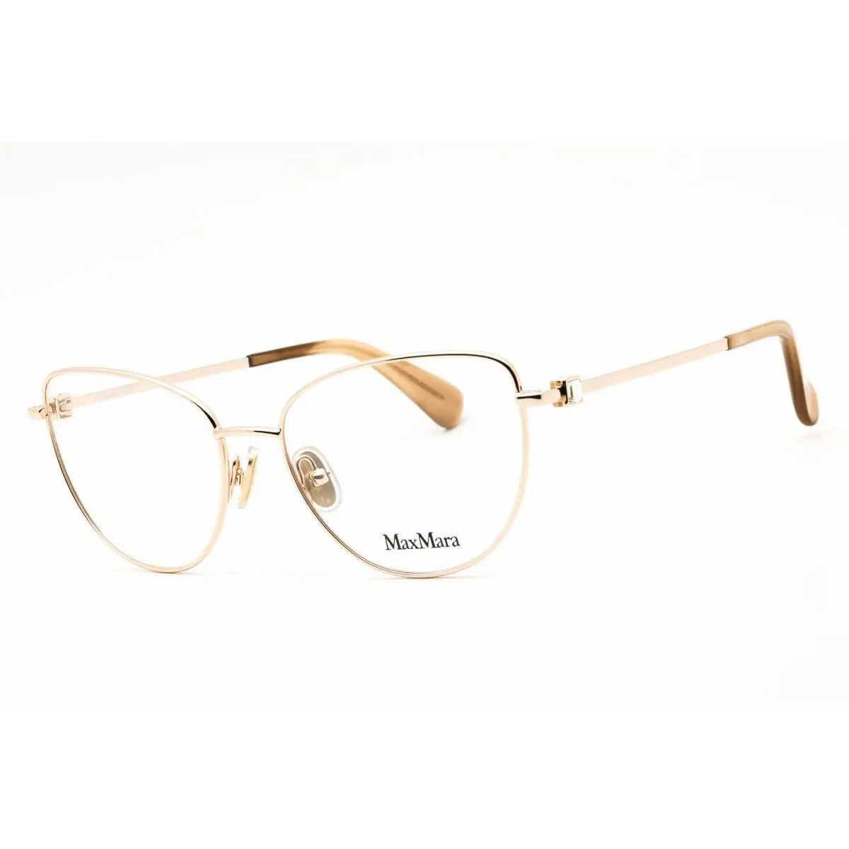 Max Mara MM5048-028-55 Eyeglasses Frame Size 55mm 16mm 140mm Roe Gold Women 889