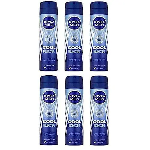 6 x Nivea Men Cool Kick 48h Anti-perspirant 150ml by Nivea Men