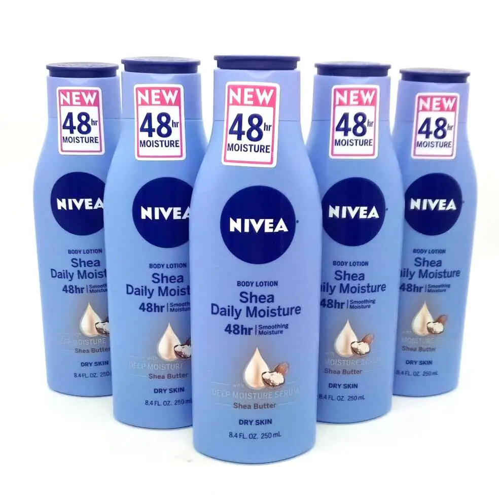 Nivea 48 Hr Shea Daily Moisture Body Lotion 5-PACK 8.4oz Each