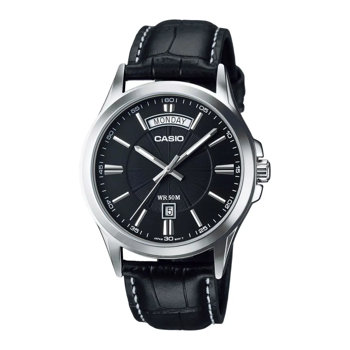Casio MTP-1381L-1A Men`s Analog Watch - Leather Strap - Elegant Design