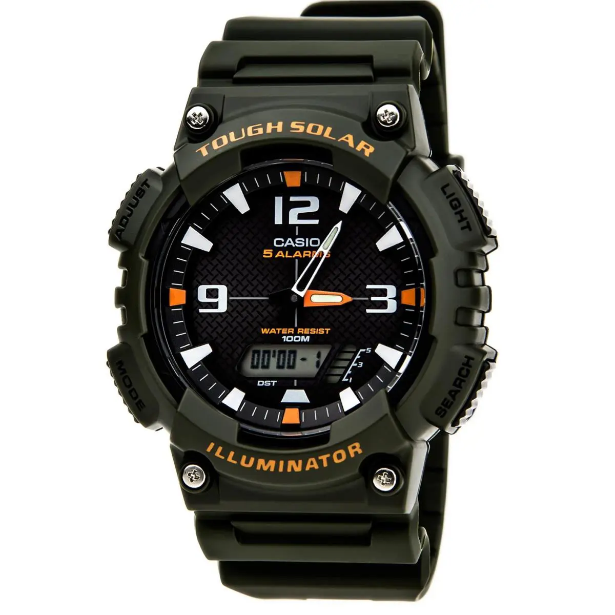 Casio AQS810W-3A Mens Tough Solar Illuminator Black Rubber Strap Ana-digi Watch