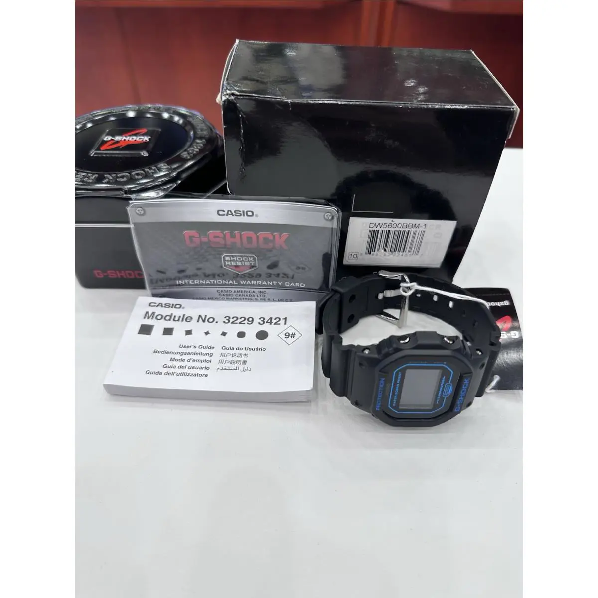 G Shock  Watch DW5600BBM-1 Digital Rare Collectible Box and Papers by Casio