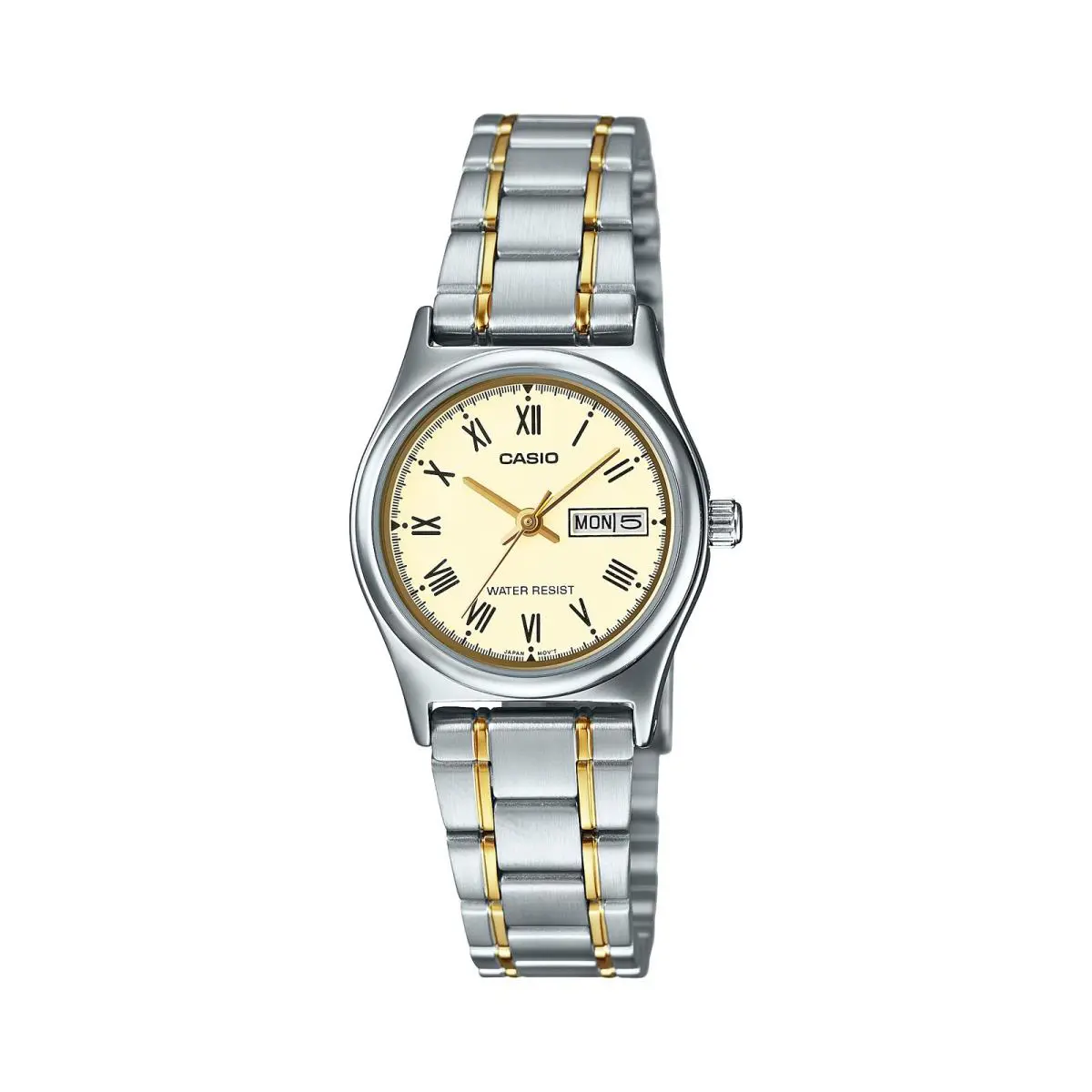 Casio Women’s Cream Dial Two-tone Stainless Steel Bracelet Watch