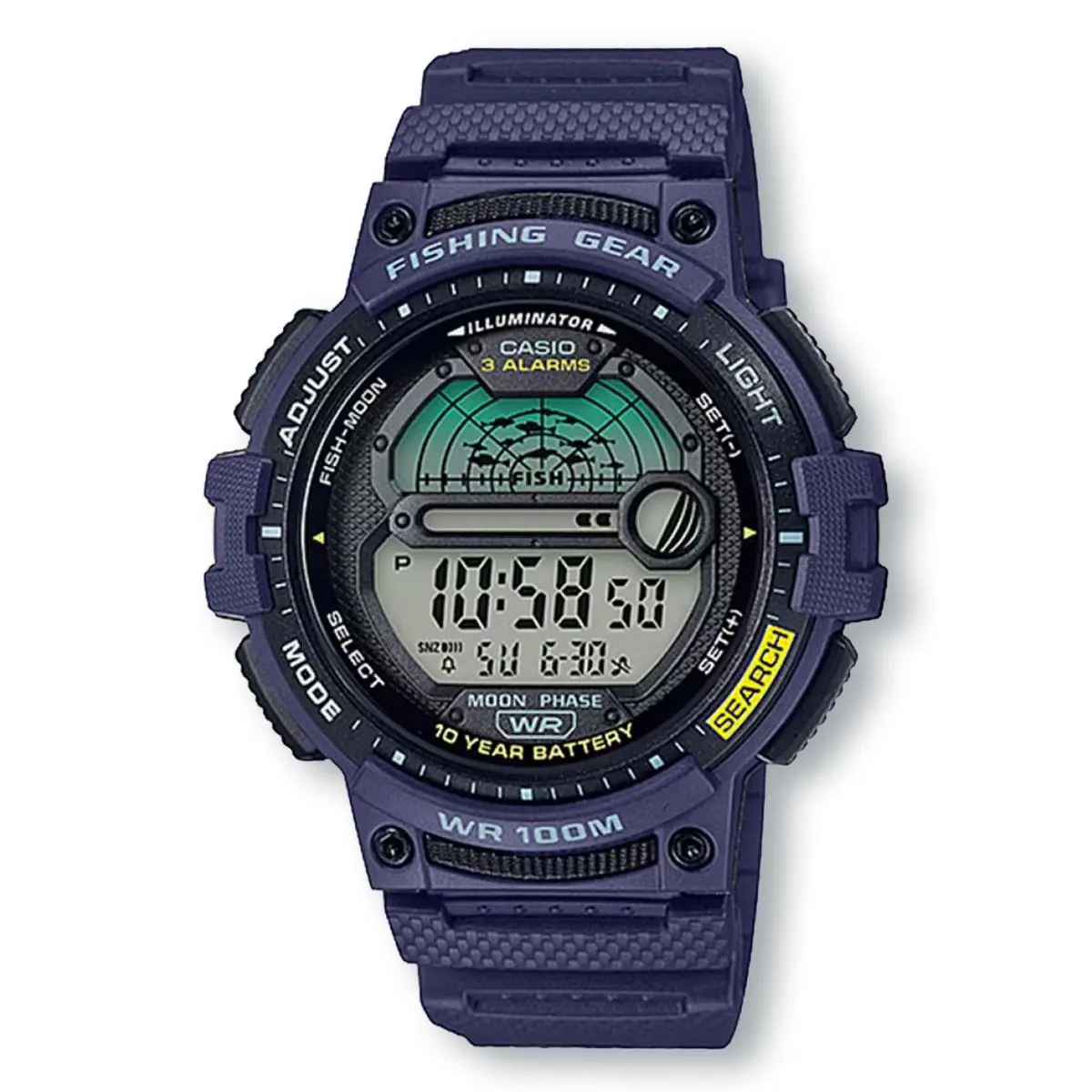 Casio WS1200H-2A Fishing Gear Digital Watch Blue