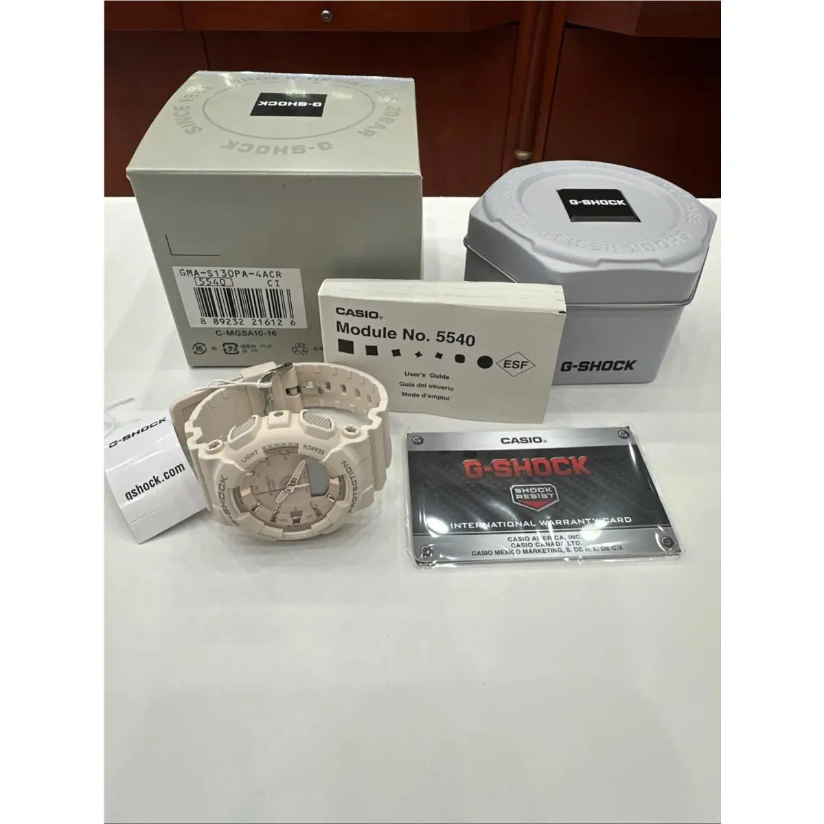 G-shock  Watch GMA-S130PA-4ACR and Paper by Casio