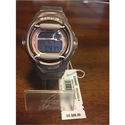 Casio Baby G Watch Women`s BG169G-4 Gold Tone Band 200 Meters Water Resistant