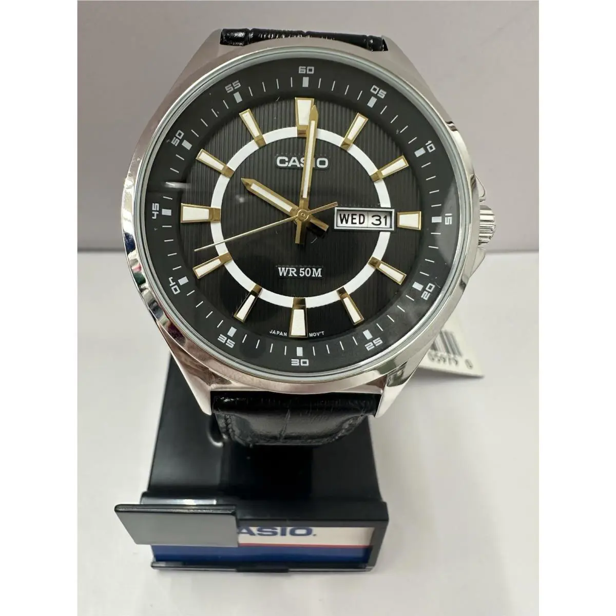 Casio MTP-E108L-1A Leather Band Men’s Watch