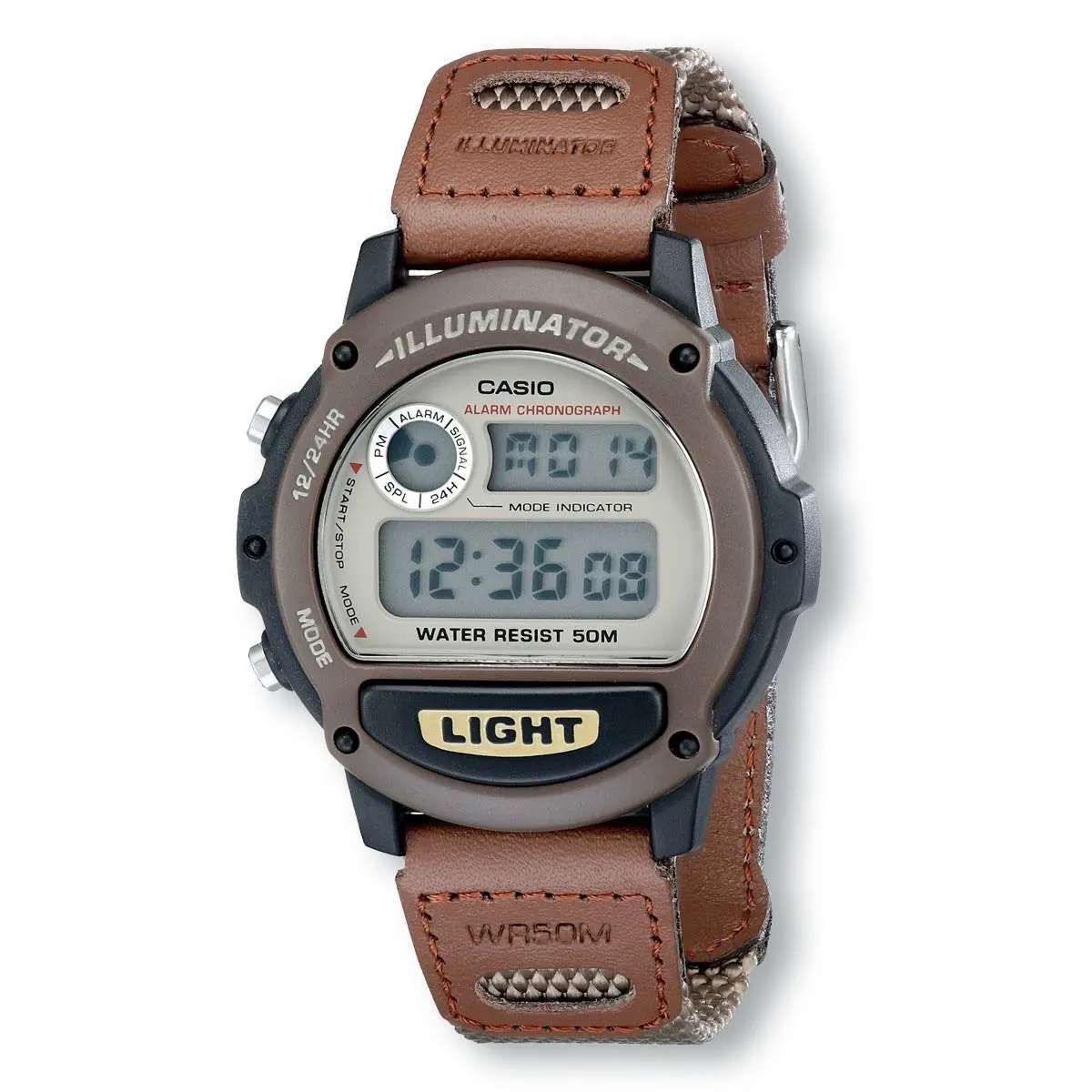 Casio W89HB-5A Illuminator Sports Digital Watch Brown