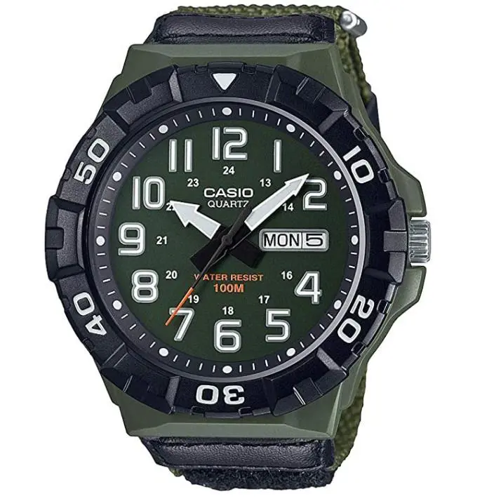 Casio Men’s Quartz Nylon Strap Green Casual Analog Watch MRW-210HB-3BVCF