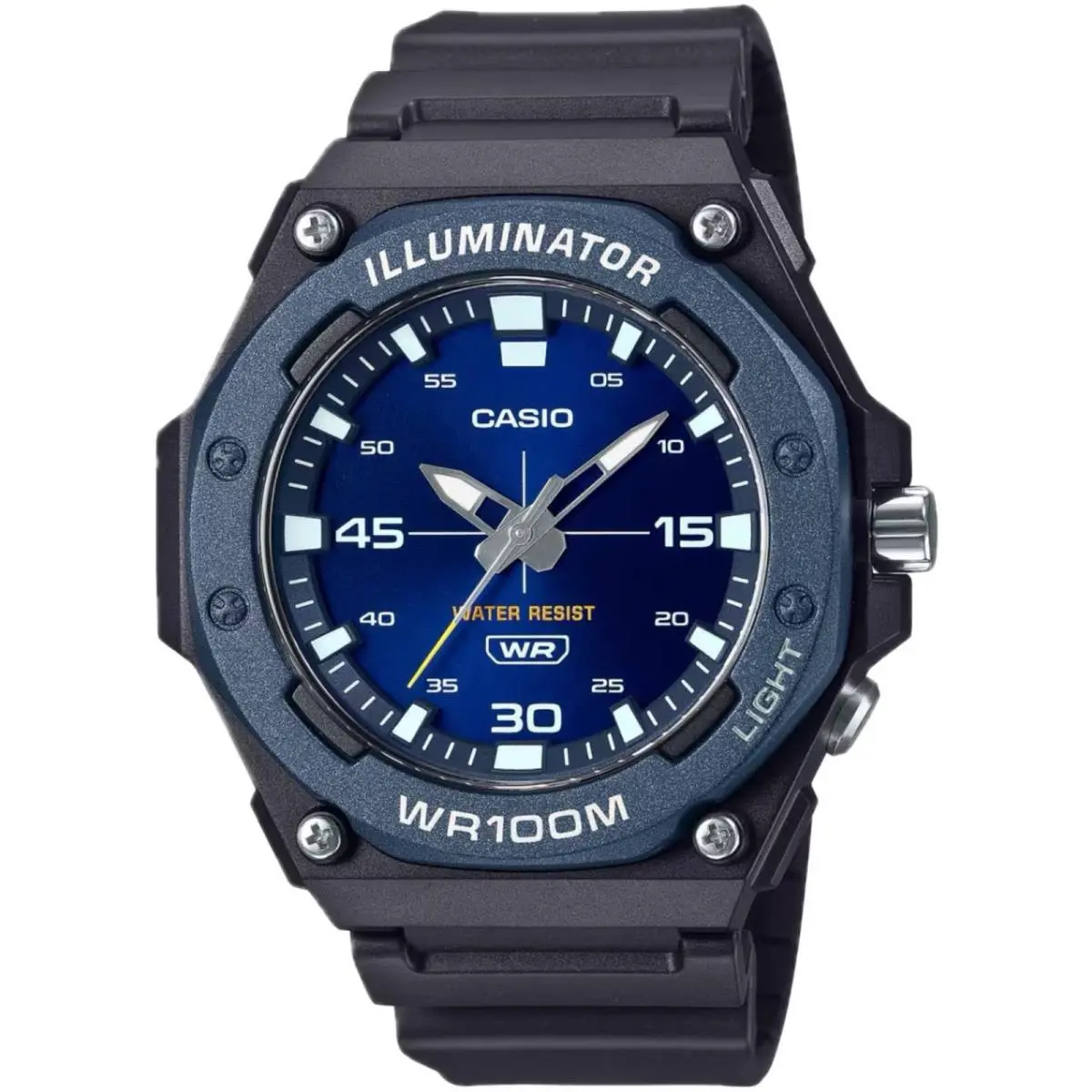 Casio Men`s Watch Quartz Sunray Blue Dial Black Resin Strap Analog MW-620H-2AVCF