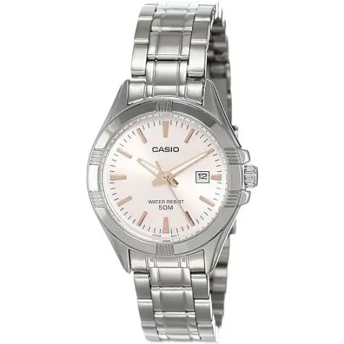 Casio LTP-1308D4A Women`s Quartz Watch Analog 31mm Case Stainless Steel Band