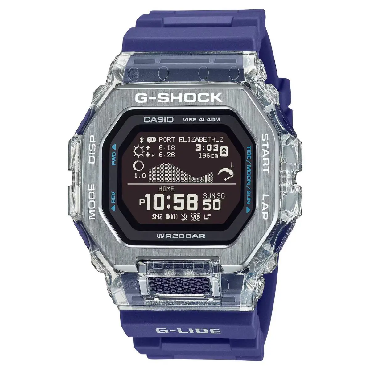G-shock GBX-100S-2 G-lide Bluetooth Blue / Purple Digital Watch by Casio