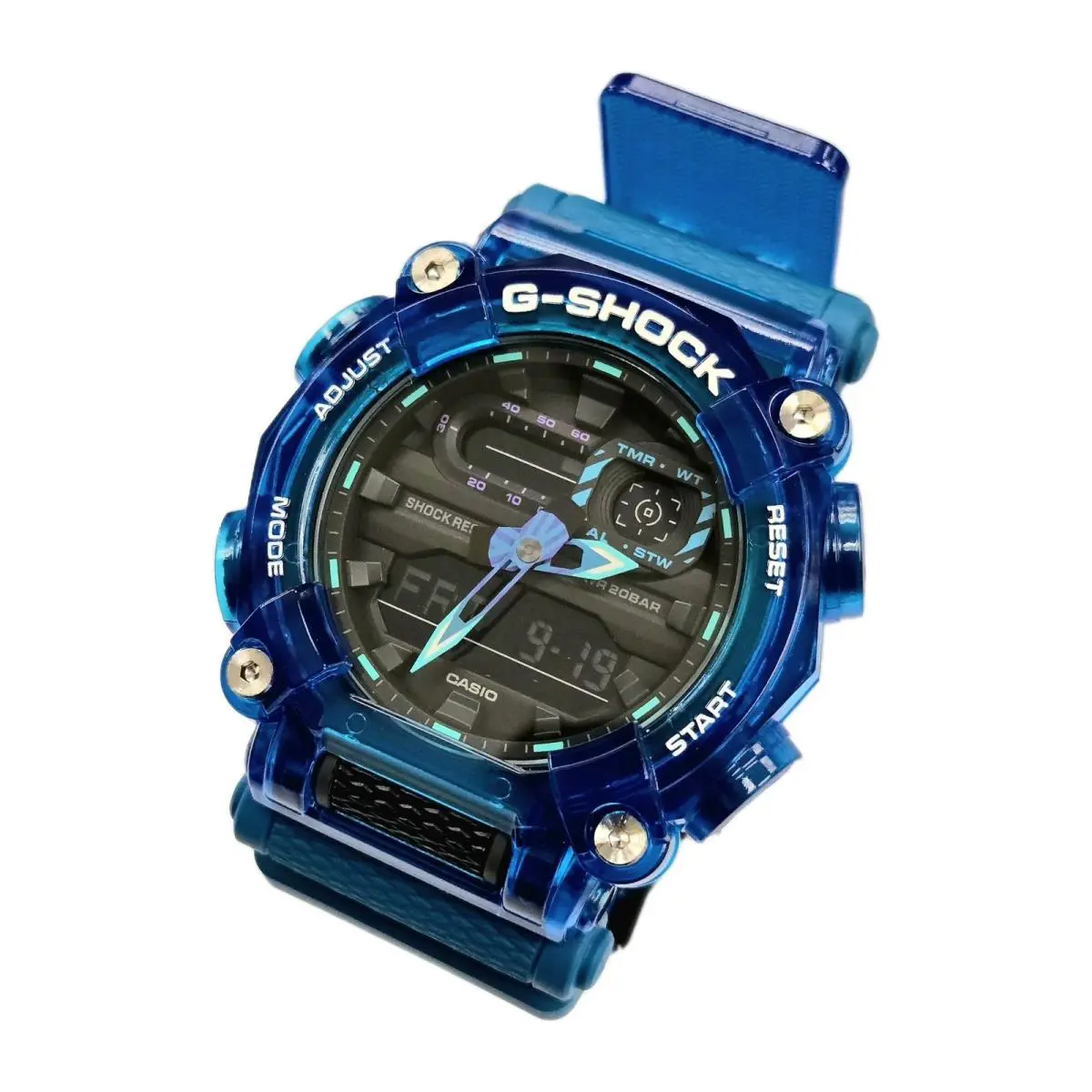 Casio G Shock Ana Dig Transparent Blue GA900SKL-2 GA900 Oversize