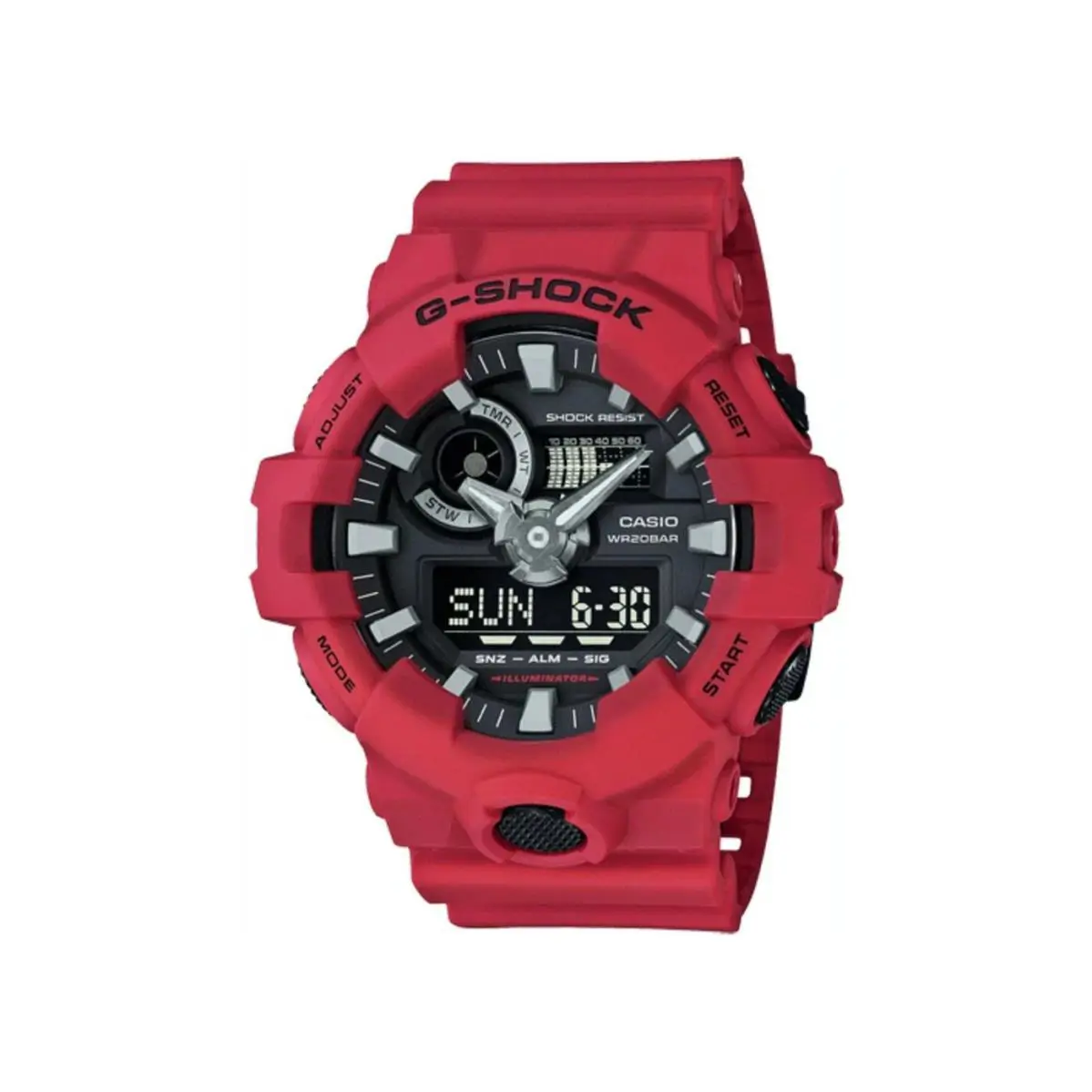 G-shock GA700-4 Super Illuminator Ana-digital 3D Red Men`s Watch by Casio