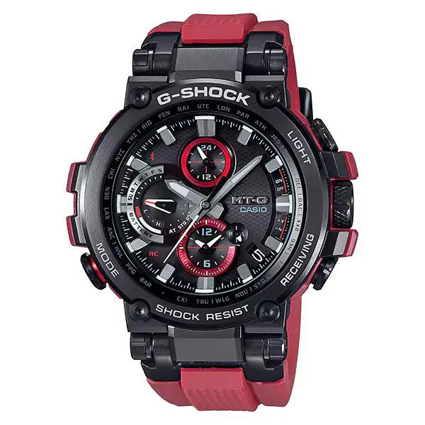 Casio G-shock Mt-g Bluetooth Solar Triple G Resist MTGB1000B-1A4 Black/red