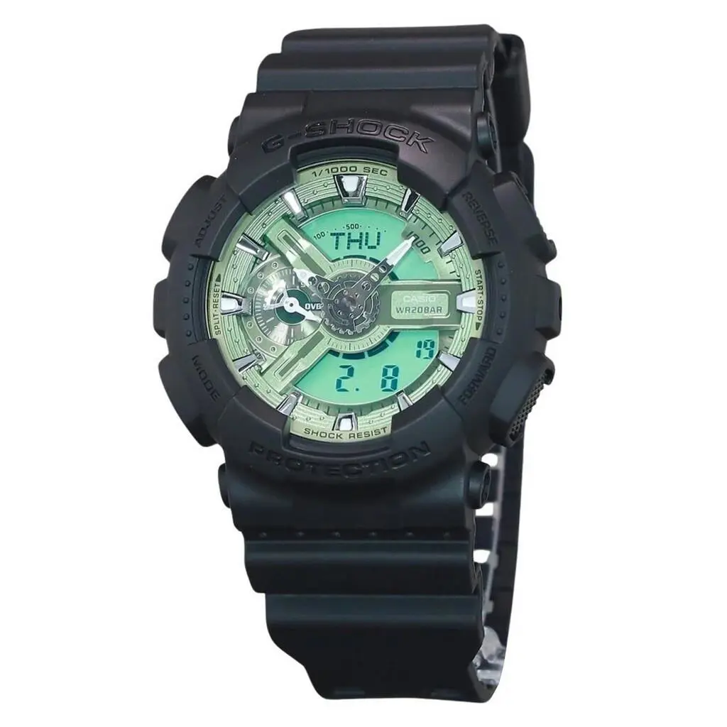 G-shock World Time Quartz Analog-digital Green Dial Men`s Watch by Casio