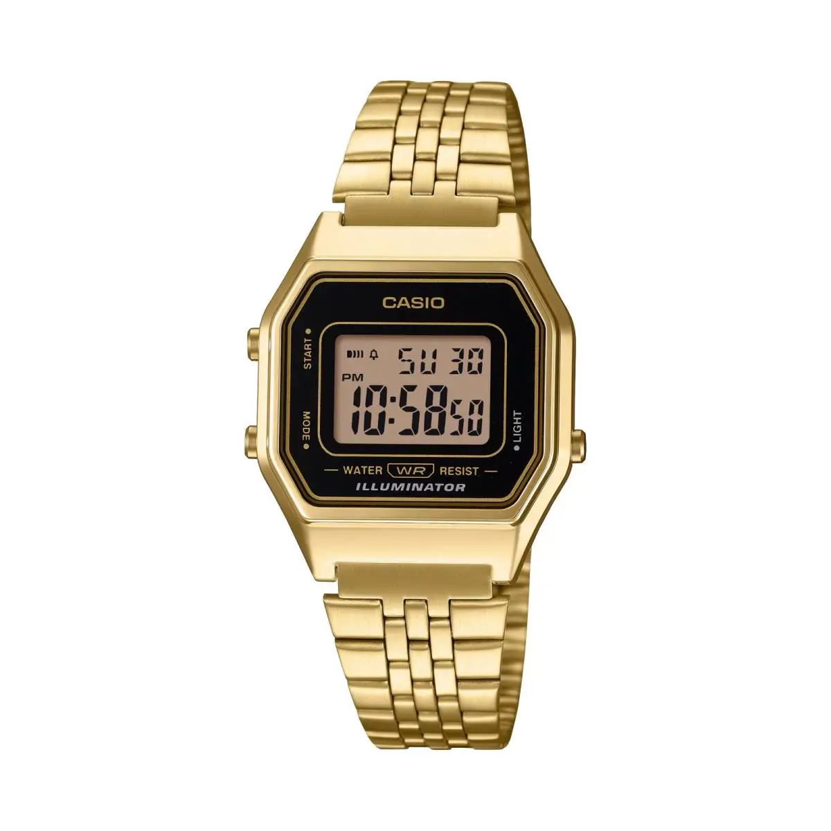 Casio Women’s Gold Digital Watch with Black Face - LA-680WGA-1DF