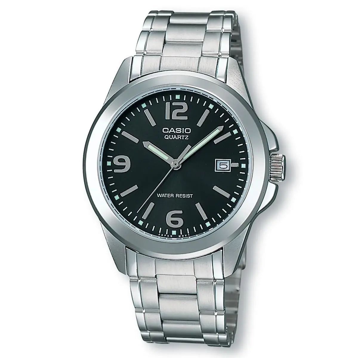 Casio LTP1215A-1A Analog Stainless Steel Black Dial Watch