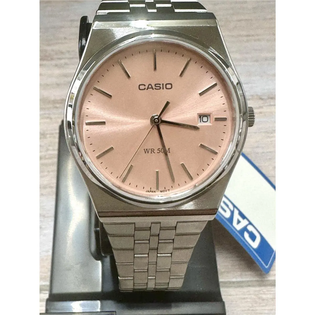 Casio MTP-B145D-4A Pink Sunburst Dial Unisex Watch