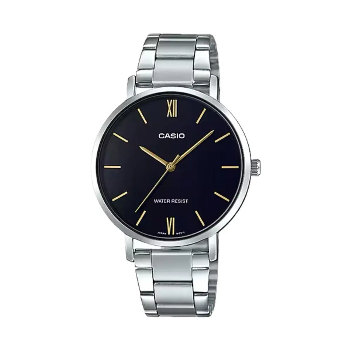 Casio Women’s Black Dial Stainless Steel Bracelet Watch - LTP-VT01D-1BUDF