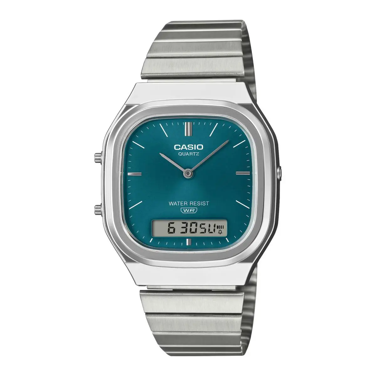 AQ-240E-3A AQ240E-3A A/d Quartz Teal Green Dial Watch by Casio
