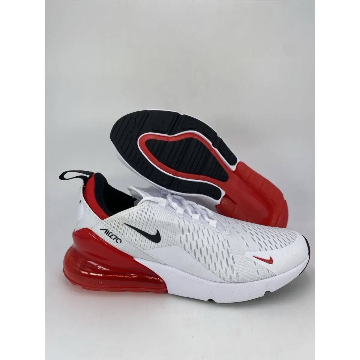 Nike Air Max 270 White Black University Red BV2523 100 Men`s Size 8.5