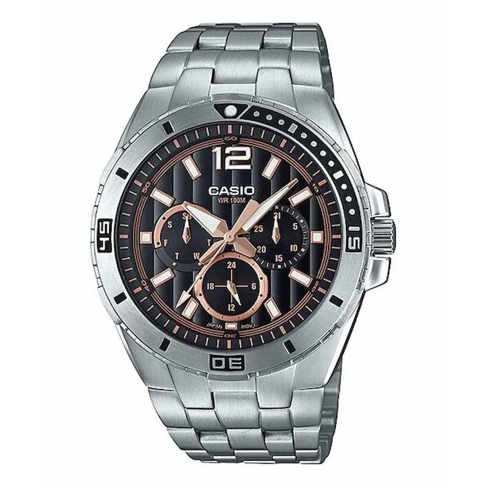 Casio MTD-1060D-1A3 Multi Hands Analog Watch