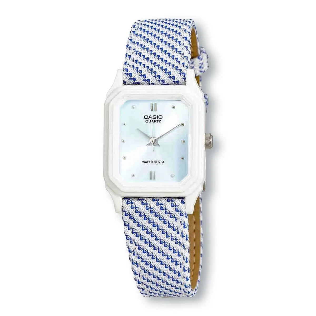 Casio LQ142LB-2A2 Retro Analog Rectangular Watch Blue Stripe