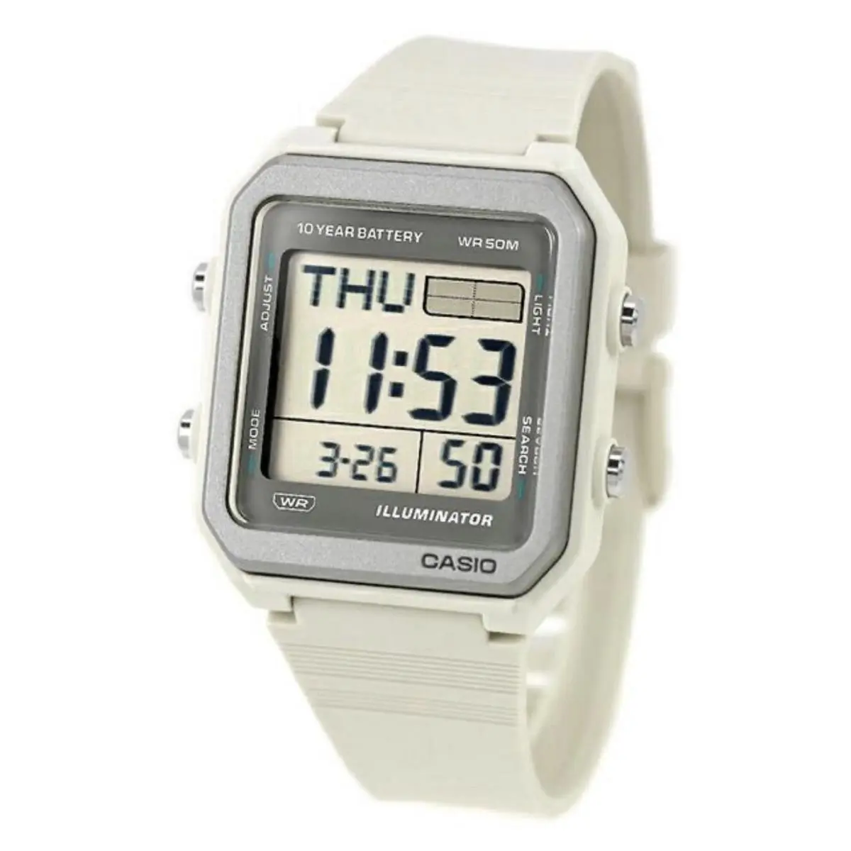 Casio Collection Standard W-221H-8AJF Ivory Japan Model 10-year Battery