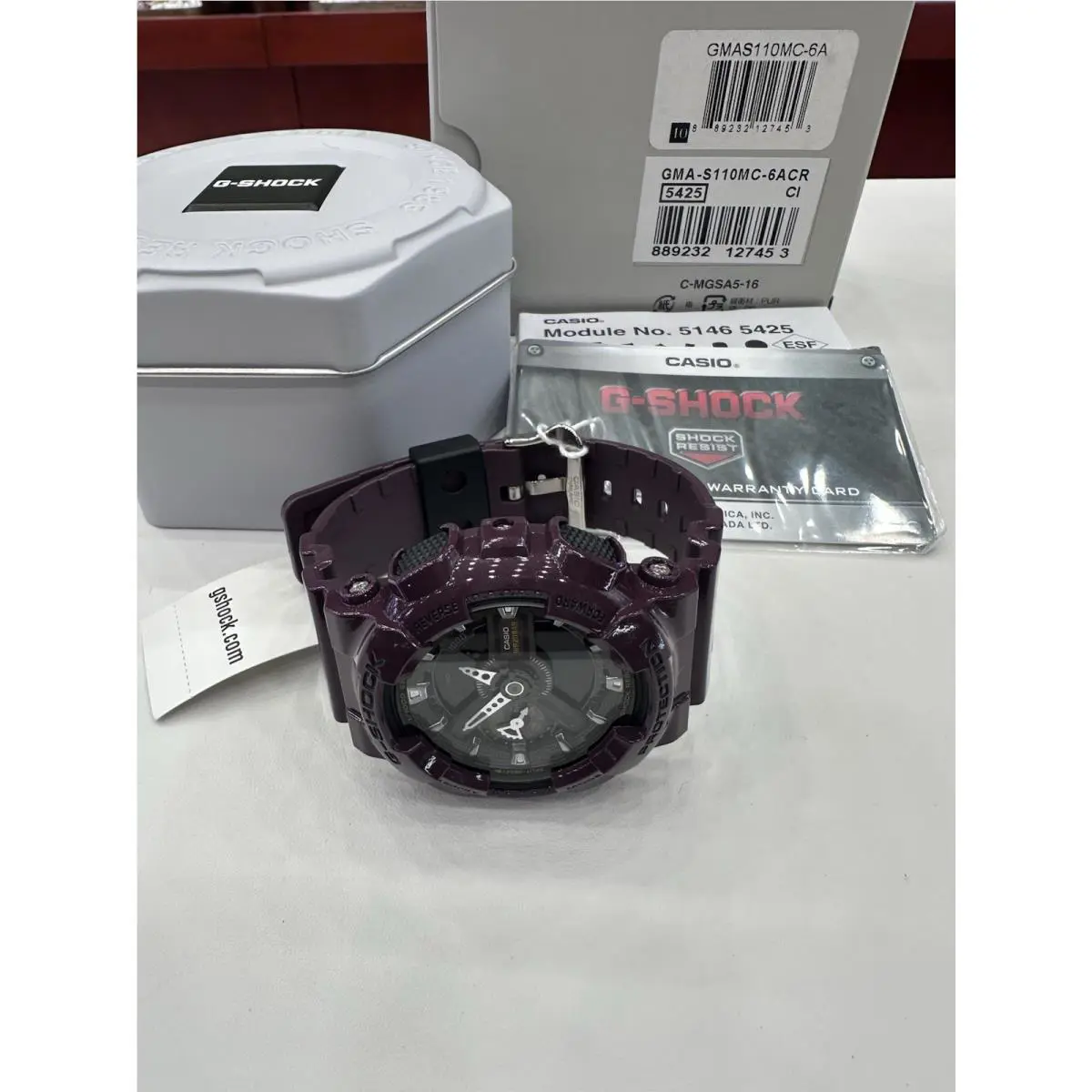 G-shock  Watch GMAS110MC Rare Color Eggplant by Casio