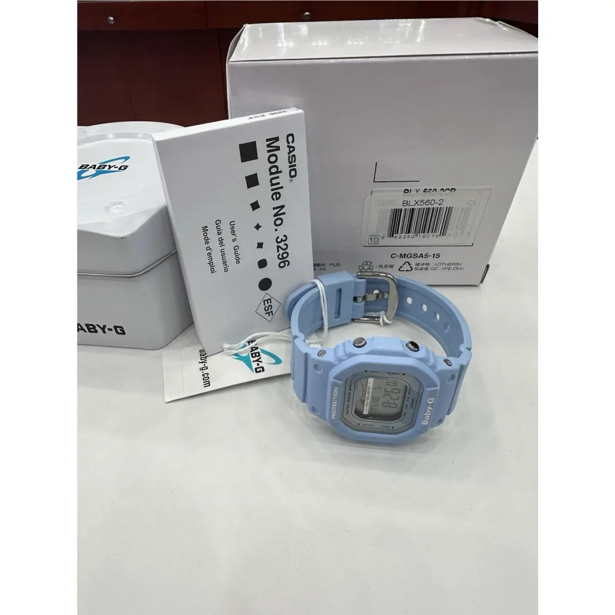 Casio Baby G Watch BLX560-2 Baby Blue Color Box and Papers