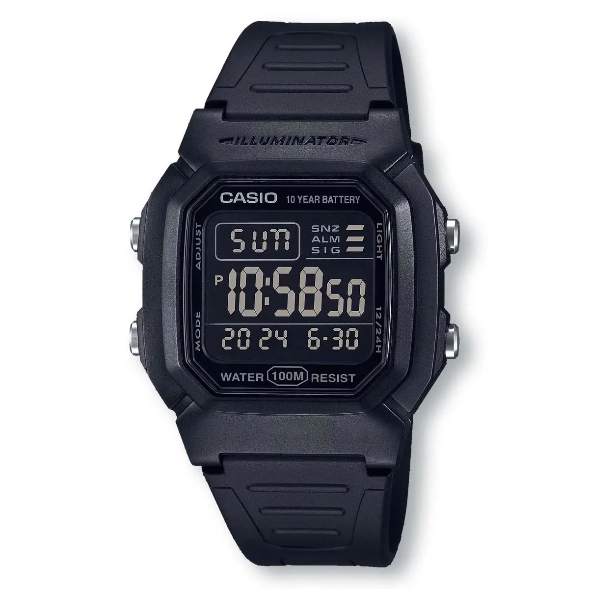 Casio W800H-1B Illuminator Digital Sports Watch Black