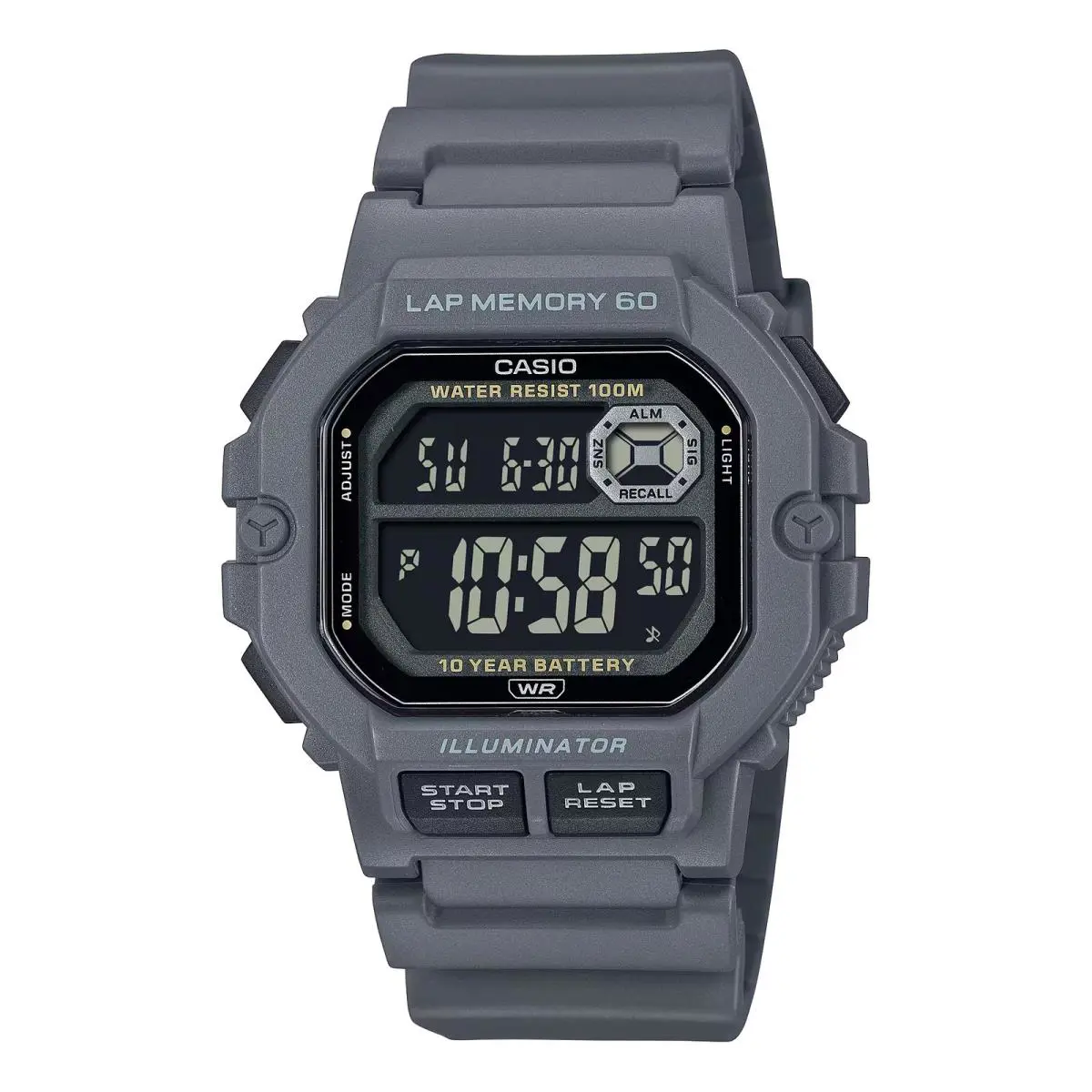 Casio Men’s Grey Digital Sport Watch with Black Strap - WS-1400H-8BVCF