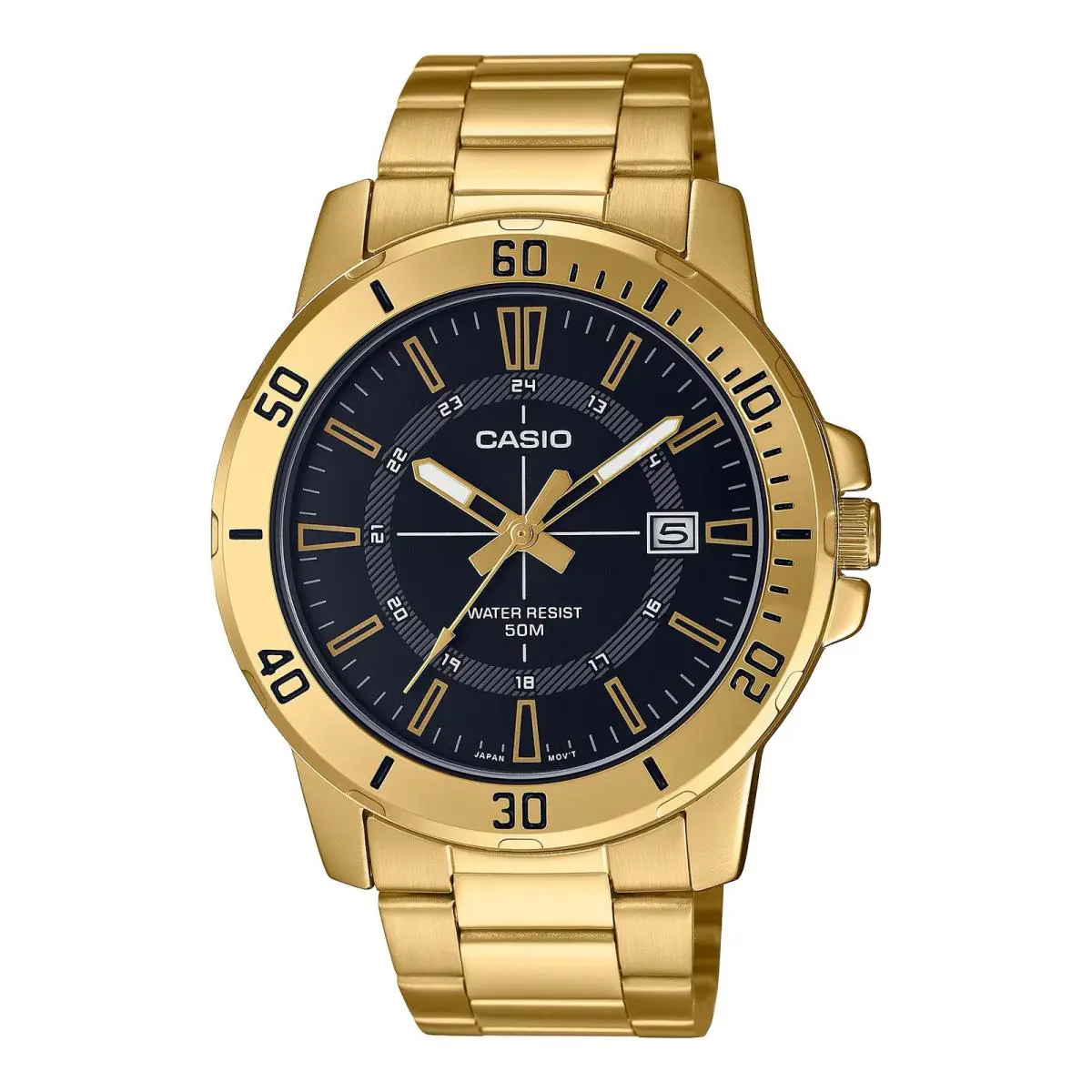 Casio Men’s Black Dial Two-tone Stainless Steel Bracelet Watch