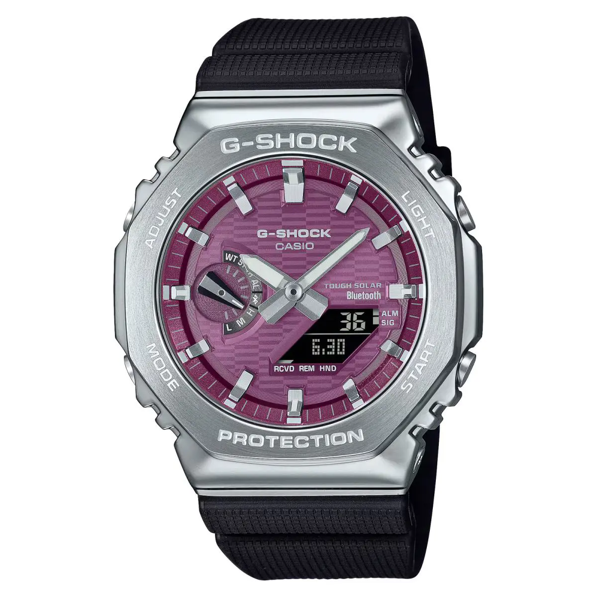 G-shock GBM-2100A-4B Purple ak Solar Bluetooth G-steel Watch by Casio
