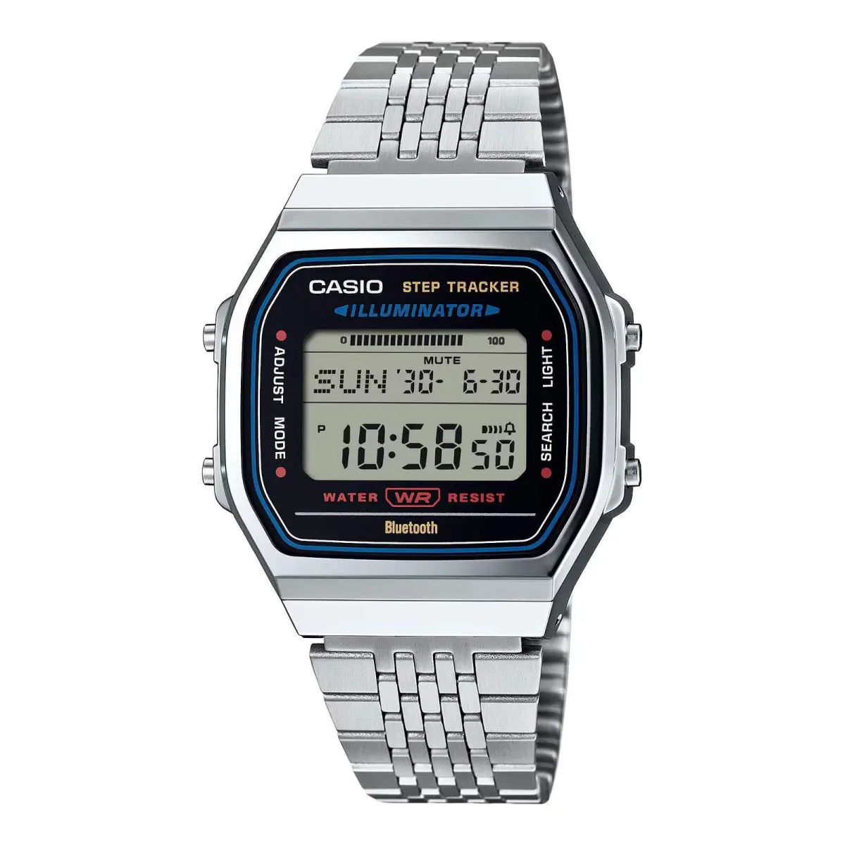 Casio ABL100WE-1AVT ABL-100WE Stainless Steel Bluetooth Digital Watch
