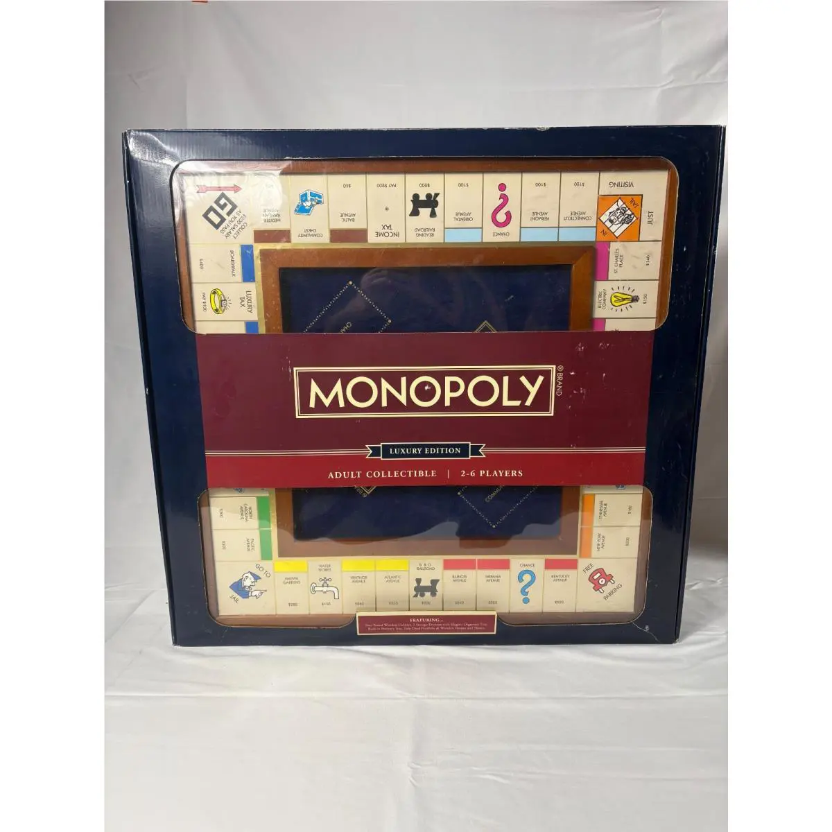 Hasbro Luxury Edition Monopoly Board Game Wood Game Board