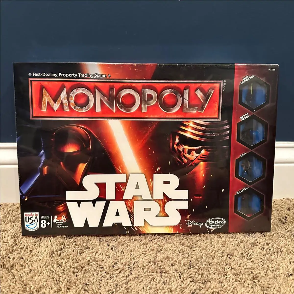 Star Wars Monopoly Force Awakens Family Board Game 2015 Disney Hasbro
