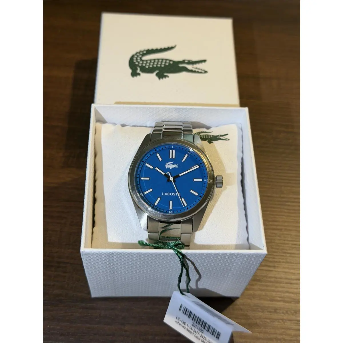 Lacoste Men`s Monceau 40mm Blue Dial / Stainless Steel Bracelet 2011355