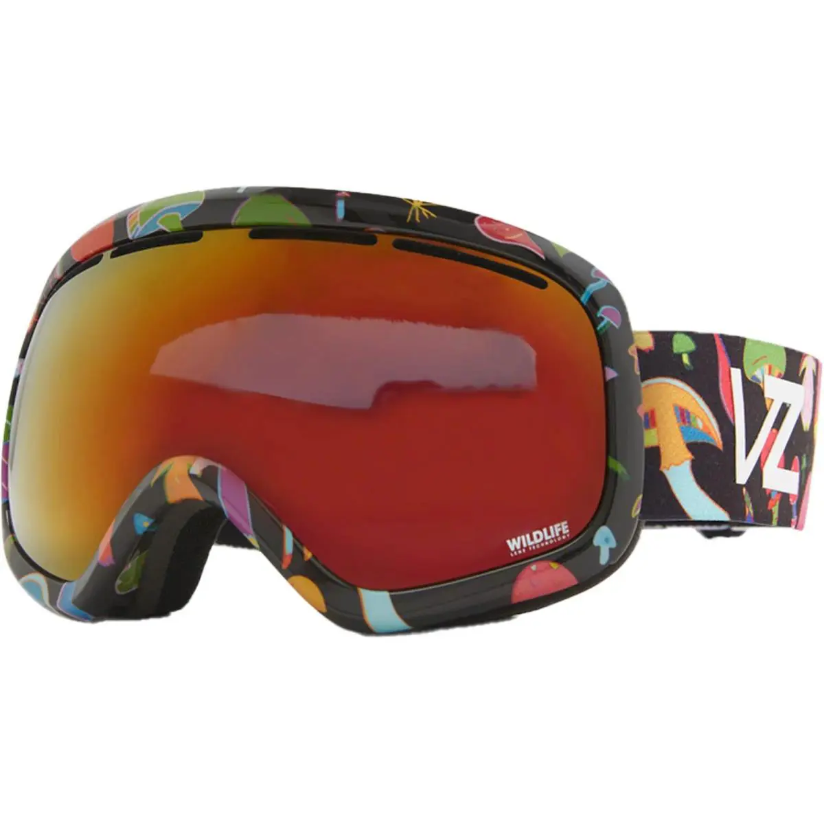 Vonzipper Adult Skylab Snow Black/wildlife Black Fire Chrome One Size Goggles