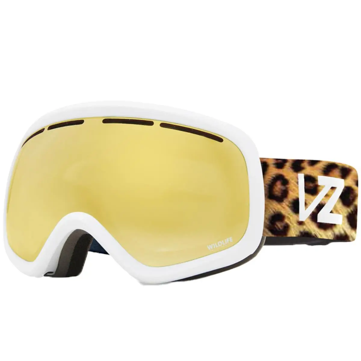 Vonzipper Adult Skylab Snow White Metal/wildlife Gold Chrome One Size Goggles