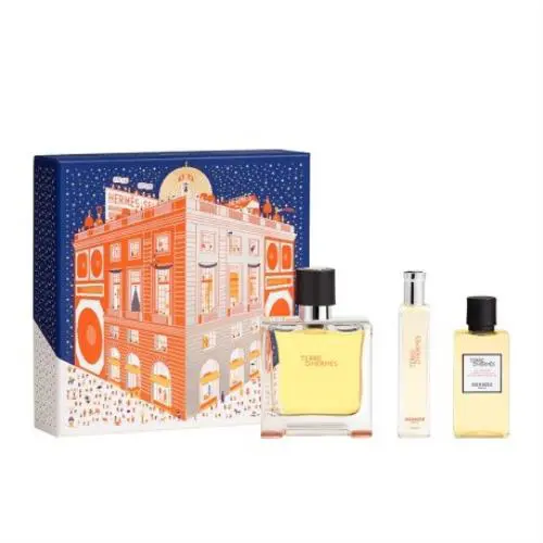 Hermes Men`s Terre D`hermes Pure Perfume 3pcs Edp Gift Set 3346130022909