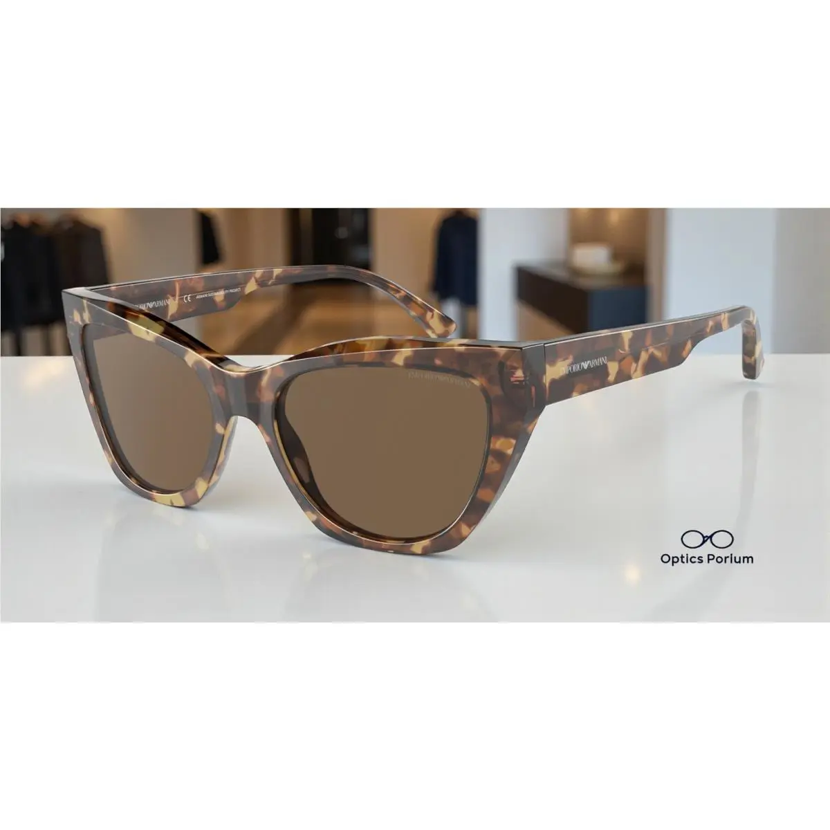 Emporio Armani EA4176 502573 Shiny Brown Havana Brown 54 mm Women`s Sunglasses